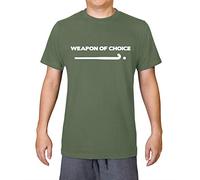 Weapon of Choice Field Hockey - Mens 100% Organic Cotton T-Shirt - Khaki - Medium