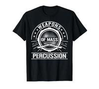 Weapons of Mass Percussion for a Drummer Value Graphic T-Shirt, Men, Black, S
