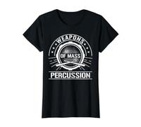 Weapons of Mass Percussion for a Drummer Value Graphic T-Shirt, Women, Black, L