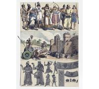 Weapons War Machines and Costumes of the Assyrians and Babylonians After a 19th Century Illustration by Friedrich Hottenroth Ken Welsh Print Poster (13x17)