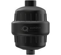 weAQUA Heavy Duty NO BS Shower Filter - 99% Removal for Hard Water, Chlorine, Fluoride, Heavy Metals, Micro-life, Organics and More (Matte Black)