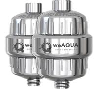 WeAQUA Heavy Duty NO BS Shower Filter Family 2 PACK - 99% Removal for Hard Water, Chlorine, Fluoride, Heavy Metals, Micro-life, Organics and More