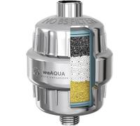 weAQUA Single Shower Filter for Hard Water - 99% Removal of Chlorine, Fluoride, Heavy Metals - Reduces Limescale, Dryness, Irritation, Eye Redness - Fits Electric Showers & Shower Heads
