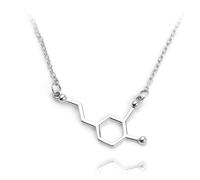 Wear a serotonin molecule pendant for a chemistry or science themed celebration, perfect as unique party jewelry