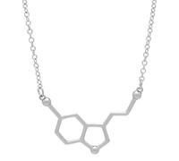 Wear a serotonin molecule pendant for a chemistry or science themed celebration, perfect as unique party jewelry