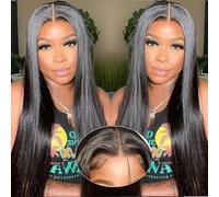 Wear and Go Glueless Wigs Human Hair Pre Plucked Pre Cut 13x4 Straight Lace Front Wigs Human Hair Wigs for Women No Glue Hd Lace Front Closure Ready to Wear Wigs 180% Density 22 Inch Natural Black