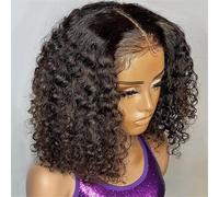 Wear And Go Water Wave Short Bob Wigs Human Hair Glueless Deep Curly Lace Frontal Wigs