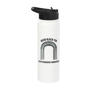 Wear Black Sleep Disorders Awareness Stuff | Sleep Disorders Stainless Steel Insulated Water Bottle