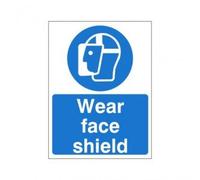 Wear Face Shield Sign 150mm x 200mm - Self Adhesive