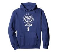 Wear For Change: Citrus Activism Inspiration Pullover Hoodie, Adult Unisex, Navy, XL