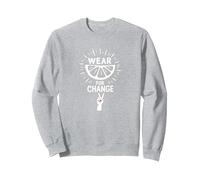 Wear For Change: Citrus Activism Inspiration Sweatshirt, Adult Unisex, Heather Grey, L