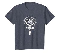 Wear for Change: Citrus Activism Inspiration T-Shirt, Kids, Heather Blue, 3 Years