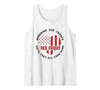 Wear Red on Friday - Honoring Our Troops Military Support Tank Top