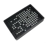 Wear-resistant, anti-static screw tray for screws from 1.0-4.0 mm, efficient counting and storage box with alignment holes for industrial use (2.5-3.0 mm)