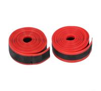 Wear-Resistant Bike Tyre Liner 2pc Green Red | Fits 700C wheels, 23mm width, 1mm thick, prevents thorns and glass, simple installation process