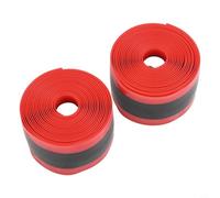 Wear-Resistant Bike Tyre Liner 2pc Green Red | Fits 700C wheels, 23mm width, 1mm thick, prevents thorns and glass, simple installation process