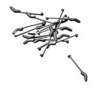 Wear-Resistant Carp Fishing Hook Sleeves, 30pcs Silicone Ready D-Rig Aligner Accessories for Secure Hook Control, Black(small)