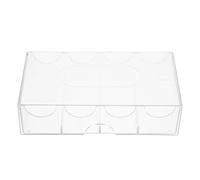 Wear-Resistant Daily Chip Box Poker Chip Tray Compact Four-Grid Ps Poker Case Large Capacity Easy to Carry for Texas and Small Items Storage
