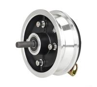 Wear-Resistant Front Drum Brake Hub 8inch Steel(With shaft) | Fits 8-inch for scooters, compatible with 200x50 tires, robust design, white finish, secure fit