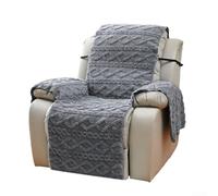 Wear Resistant Recliner Chair Slipcover in Jacquard Fabric Offers Comfort while Protecting Against Scratches (gray)