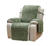 Wear Resistant Recliner Chair Slipcover in Jacquard Fabric Offers Comfort while Protecting Against Scratches (army green)