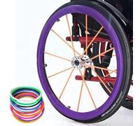 Wear Resistant Wheelchair Push Rim Covers, Silicone Non-Slip Grip Accessories, 1 Pair for 20/22/24 Inch Wheels