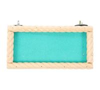 Wear Resistant Wooden Parrot Perch for Cockatiels, Light Green | Stable Resting Spot, Claw Care Routine, Improves Coordination and Balance, Foot Comfort, Bird Cage Accessory Random Style