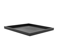 Wear-Resistant Wooden Serving Tray, Easy to Hold Food Tray for Home Kitchen, Black, 30X30Cm, for Hotels and Restaurants