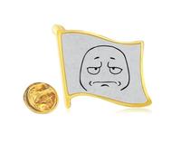 wear sad fblack fpattern Golden Metal Flag Lapel Pin Badge