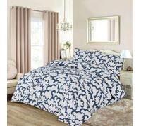 Wear & Snug 4pcs Complete Bedding Set Polycotton Printed Duvet Covers Sets with Fitted Sheet & Pillowcases (Double)