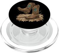 Wear Teal Cancer Awareness Caregiver Rustic Western Support PopSockets PopGrip for MagSafe
