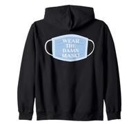 Wear The Damn Mask + Social Distancing + Good Hygiene Masks Zip Hoodie