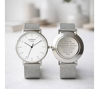 Wear We Met Men's Personalised Architect London Zephyr Watch - Engraved Gift in Silver | Size: 1 Pack Wear We Met Silver 1 Pack