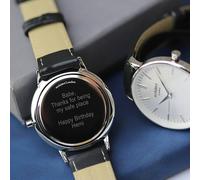 Wear We Met Women's Personalised Blanc Watch Silver Bezel - Engraved in Black | Size: 1 Pack Wear We Met Black 1 Pack