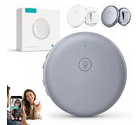 Wearable AI Language Translator Device (Gray) | Clip & lanyard, AI supports 100+ languages, real-time 2-way translation, high accuracy, for students, immigrants & travelers