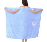 Wearable Bath Towel - Shower Wrap, Quick Dry Towel | Absorbent Coral Fleece, Adjustable Bathrobe with Pocket, Lightweight Spa Body Wrap for Women at Home, Gym, Travel