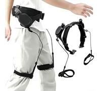 Wearable Bionic Power Exoskeleton for Walking, 3 Levels Adjustable Walking Assistance Device, Walking Saves 30% of Effort, No Need to Charge for Assisted Mountaineering Long Hike(Black,S-Left)