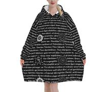 Wearable Blanket Hoodie For Adults Supernatural Inspiration Print Oversized Warm Hooded Sweatshirt With Pockets Unisex For Men Women Teens