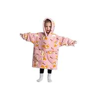 Wearable Blanket Hoodie for Kids Toddlers Super Warm Cozy Oversized Hooded Blanket Sweatshirt with Pocket for Little Girls Boys