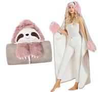 Wearable Blanket Hoodie for Women - Sloth Blanket with Sleeves Birthday Gift for Mum