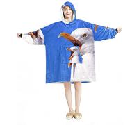 Wearable Blanket Hoodie,Oversized Hooded Blanket Sweatshirt,angry seagull pattern