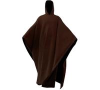 Wearable Blanket Hoodie - Unisex Oversized Cloak With Adjustable Hood, Fleece Lounge Cape For Indoor/Outdoor(Brown)