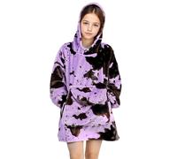 Wearable Blanket Sweatshirt Hoodie Kids Girls Lightweight Cozy Purple Fleece Fuzzy Hooded Blanket with Pocket Birthday Gifts for Teens Girls 6-13 Year