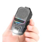 Wearable Bluetooth Speaker, Clip-On Portable Speaker with Built-in Mics Hands-Free Music and Calls for Hiking/Biking, Small Speakerr with LED Light, 15H Battery Life Speakerr(Grey)-New