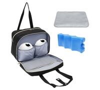 Wearable Breast Pump Bag with Cooler Compartment Compatible with Momcozy Elvie M5/S12 Pro & Medela Breast Pump, Portable Carrying Case with Ice Pack & Waterproof Mat for Breast Pump and Accessories