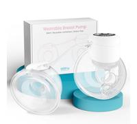 Wearable Breast Pump, Hands-Free Breast Pump with 4 Modes & 9 Levels, LED Display Electric Portable Pump with Extended Battery Life, in-Bra Use (2 Milk Collector)
