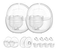 Wearable Breast Pump Parts Compatible with MomMed S21 S18 Wearable Breast Pump, Include Duckbill Valves, Silicone Diaphragm, 24mm Flange, Milk Collector Cup, 2 Sets
