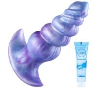 Wearable Butt Plug for Women Men, Soft Silicone Anal Plug, Knot Thick Anal Dildo with Suction Cup, Anal Sex Toys for Adults, Long-Term Wear Butt Plugs, Prostate Dildo, Gay Sex Toys - S
