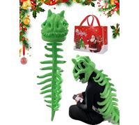 Wearable Dinosaur Skeleton Plush, 3D Realistic Dinosaur Costume, Plush Dino Outfit Skeleton with Headpiece and Spine for Kids & Adults, Unleash Your Inner Roar (Green-46in)