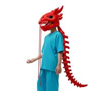 Wearable Dinosaur Skeleton Plush Costume 3D Skull Spine Headpiece